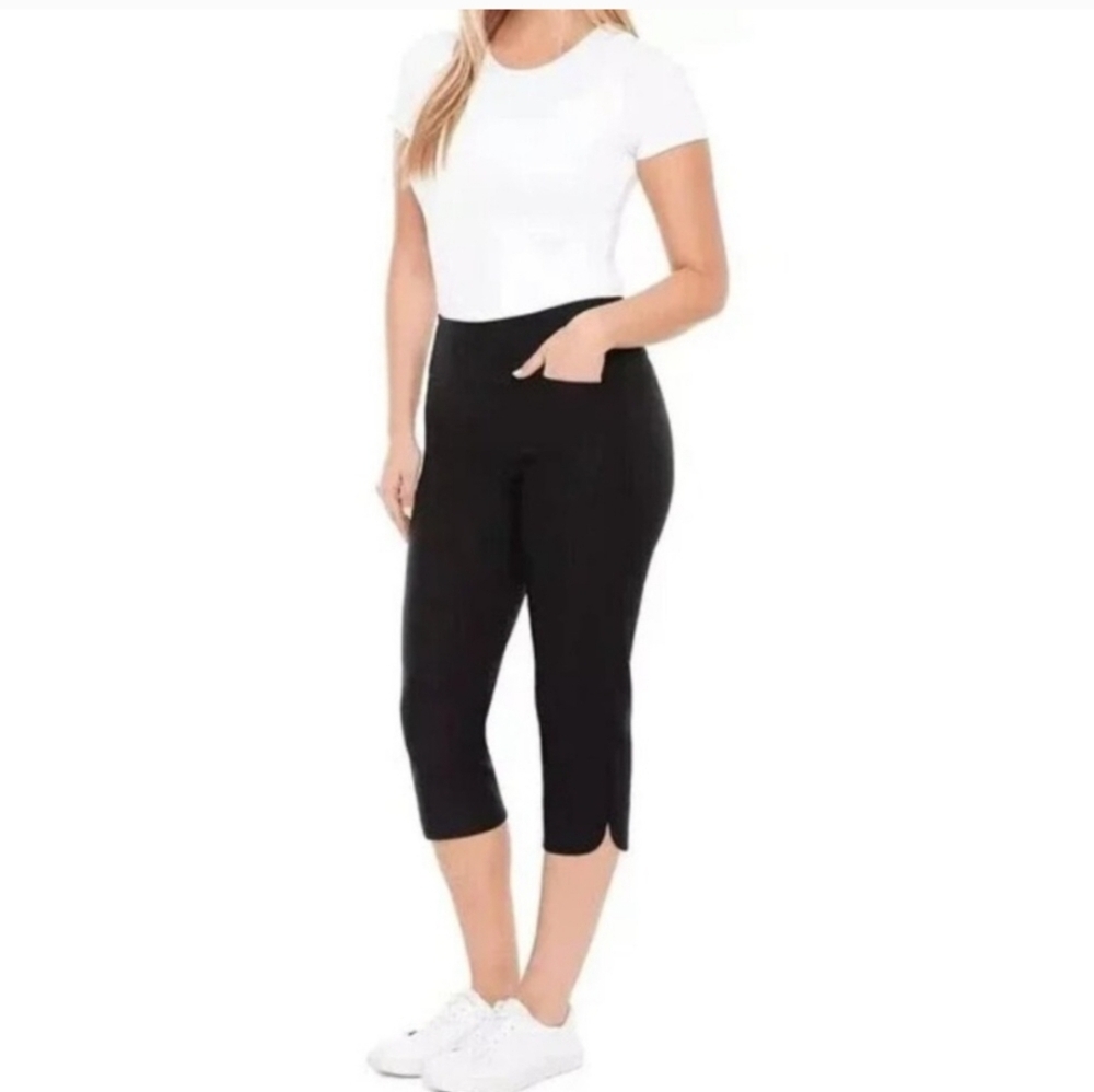 NWT S.C. & CO. Women's 360‎ Tummy Control Capris, Black